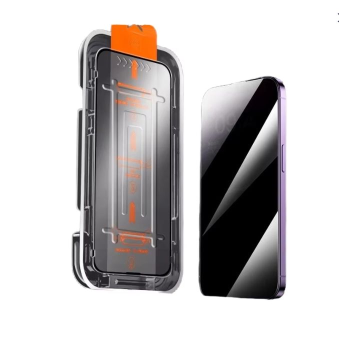 iPhone Panzerglas mit Montierungshilfe privacy